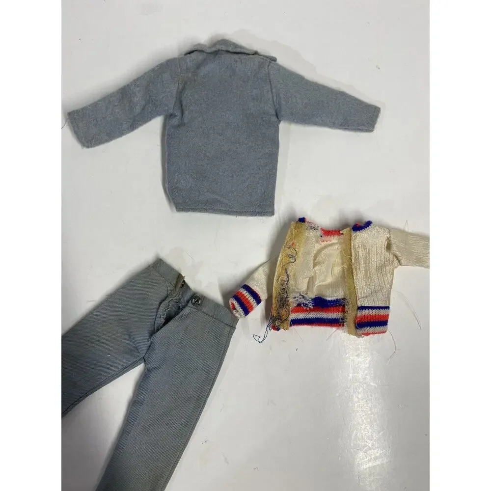 Vintage Ken Clone Doll Clothing 3 pcs Shirt Jacket Pants Gray